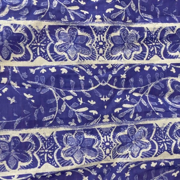 MODAPOSA Blue Floral Kaftan Tunic Dress Button Front Embroidered Cotton - Picture 6 of 9